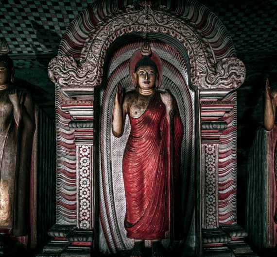 Buddha statues in a Cave